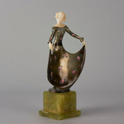 Art Deco Antique Bronze statues - Floral Dress by Josef Lorenzl – Hickmet Fine Arts