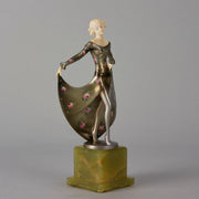 Art Deco Antique Bronze statues - Floral Dress by Josef Lorenzl – Hickmet Fine Arts