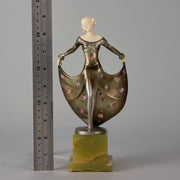 Art Deco Antique Bronze statues - Floral Dress by Josef Lorenzl – Hickmet Fine Arts