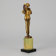 Josef Lorenzl - Girl With Parrot - Art deco figurines - Art Deco Sculpture - Art Deco Bronze Figurines - Art Deco Bronze Lady - Hickmet Fine Arts