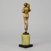 Josef Lorenzl - Girl With Parrot - Art deco figurines - Art Deco Sculpture - Art Deco Bronze Figurines - Art Deco Bronze Lady - Hickmet Fine Arts