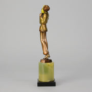 Josef Lorenzl - Girl With Parrot - Art deco figurines - Art Deco Sculpture - Art Deco Bronze Figurines - Art Deco Bronze Lady - Hickmet Fine Arts