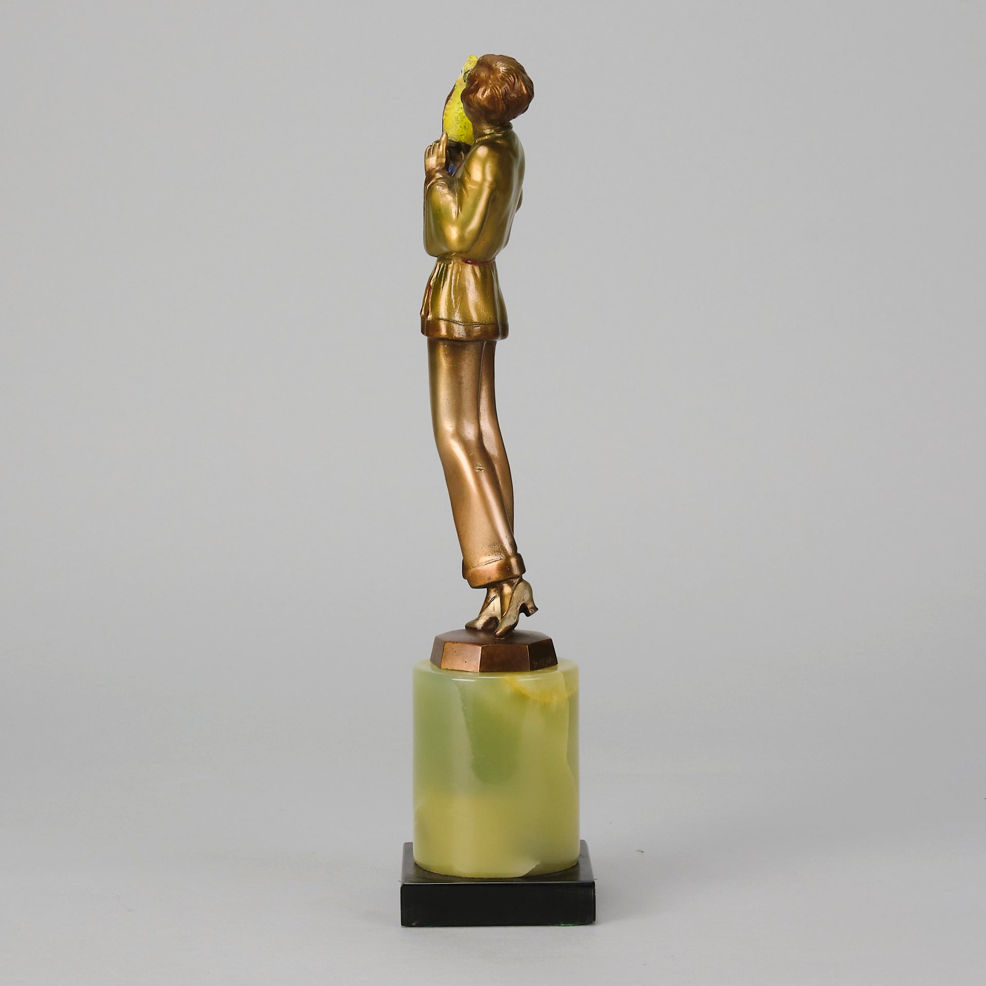 Josef Lorenzl - Girl With Parrot - Art deco figurines - Art Deco Sculpture - Art Deco Bronze Figurines - Art Deco Bronze Lady - Hickmet Fine Arts