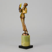 Josef Lorenzl - Girl With Parrot - Art deco figurines - Art Deco Sculpture - Art Deco Bronze Figurines - Art Deco Bronze Lady - Hickmet Fine Arts