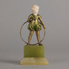 Lorenzl Hoop Girl - Art Deco Bronze - Hickmet Fine Arts