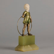 Lorenzl Hoop Girl - Art Deco Bronze - Hickmet Fine Arts