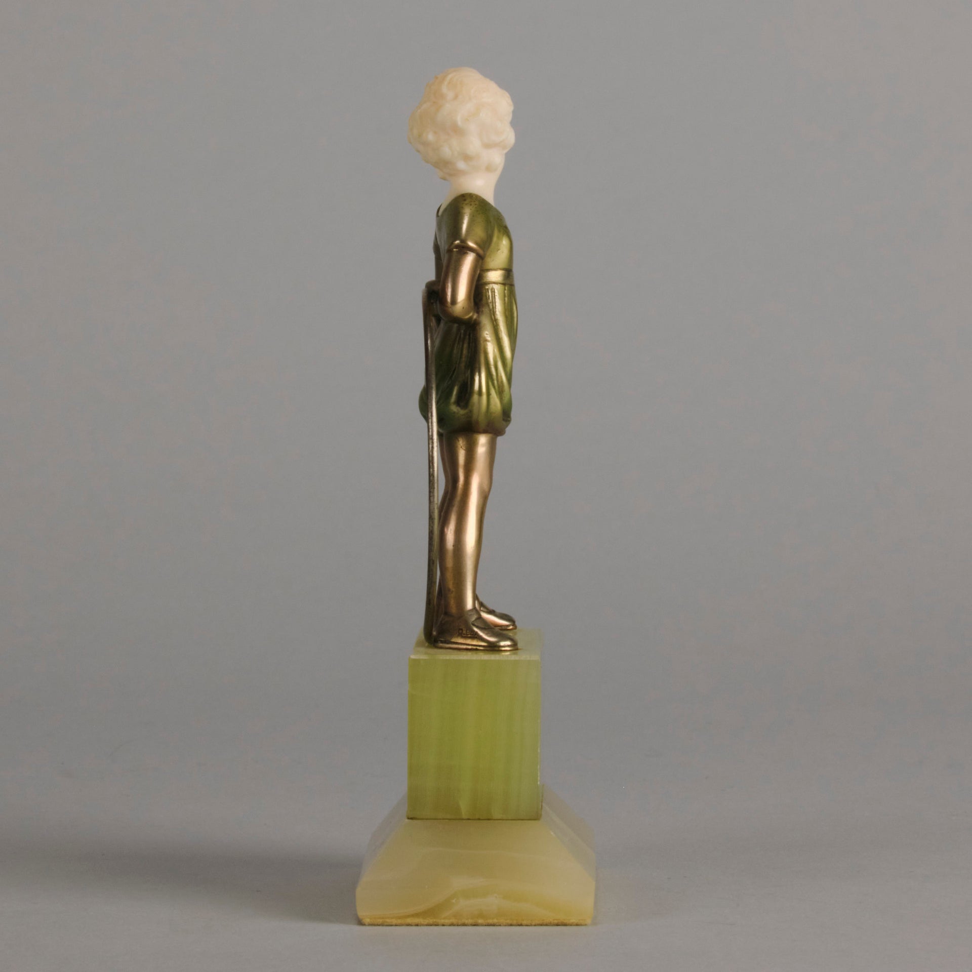 Lorenzl Hoop Girl - Art Deco Bronze - Hickmet Fine Arts