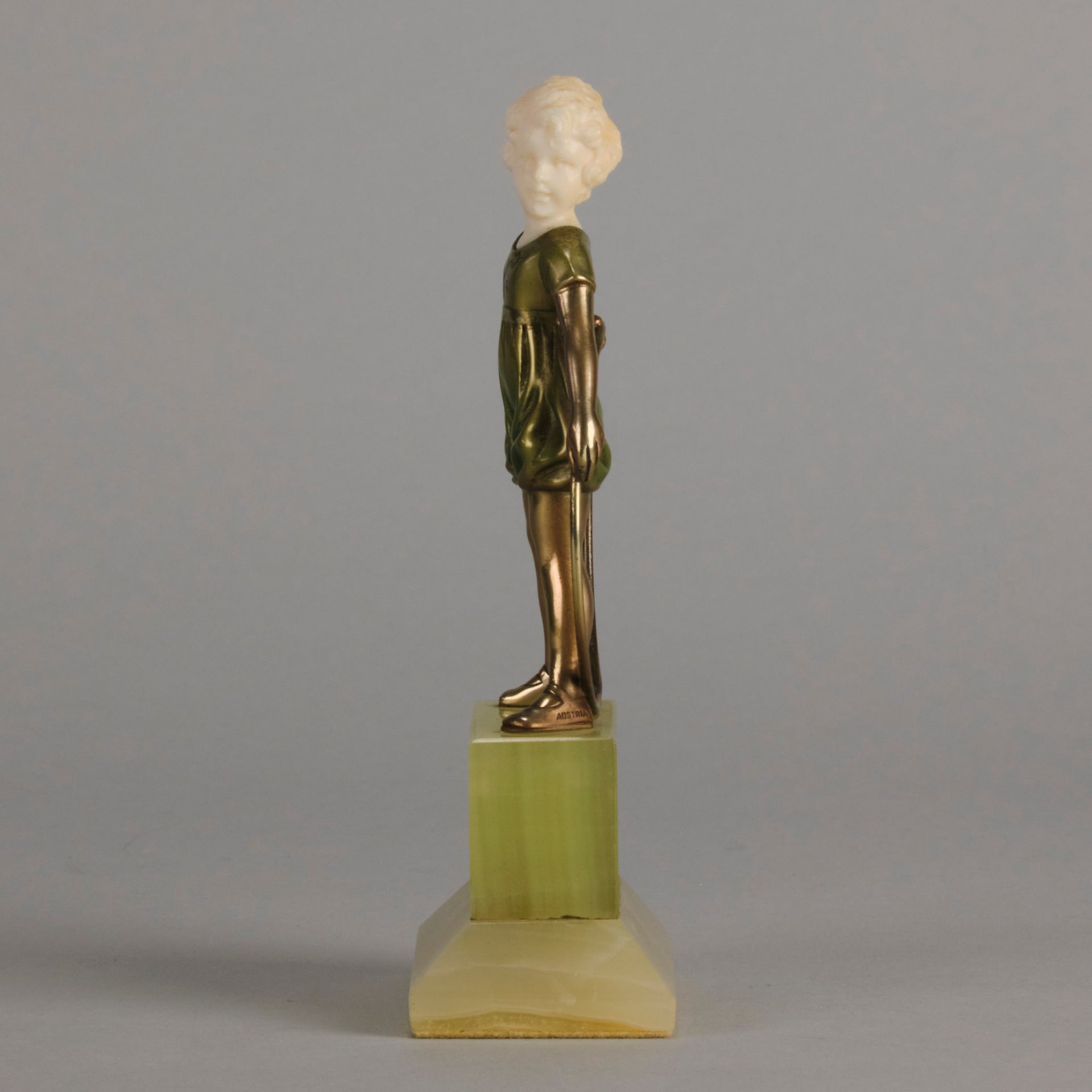 Lorenzl Hoop Girl - Art Deco Bronze - Hickmet Fine Arts