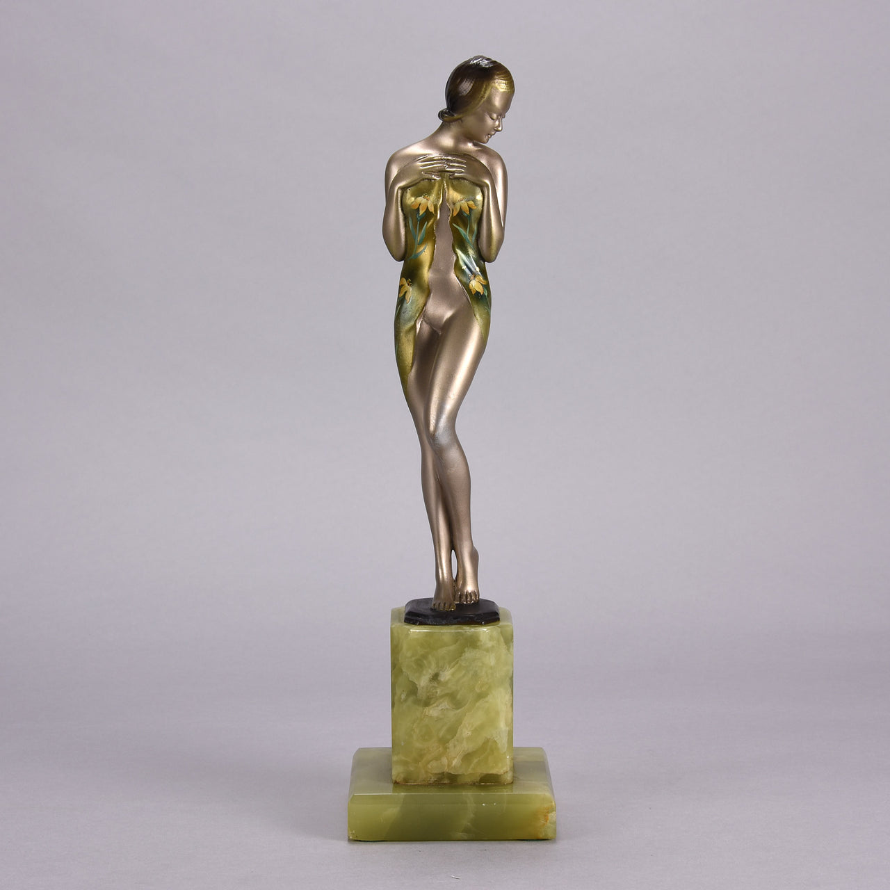 Josef Lorenzl Coy Lady - Lorenzl Bronze - Hickmet Fine Arts