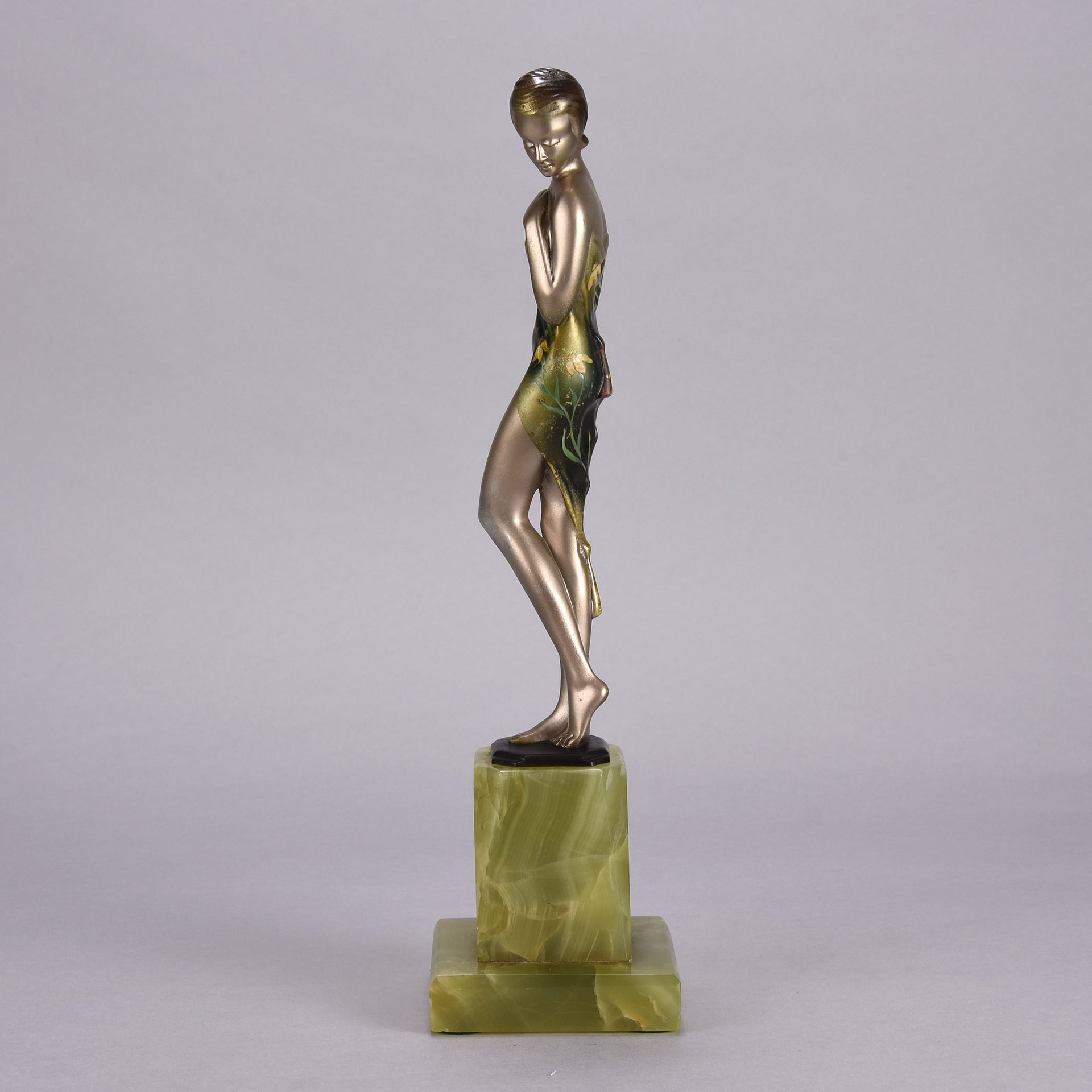 Josef Lorenzl Coy Lady - Lorenzl Bronze - Hickmet Fine Arts