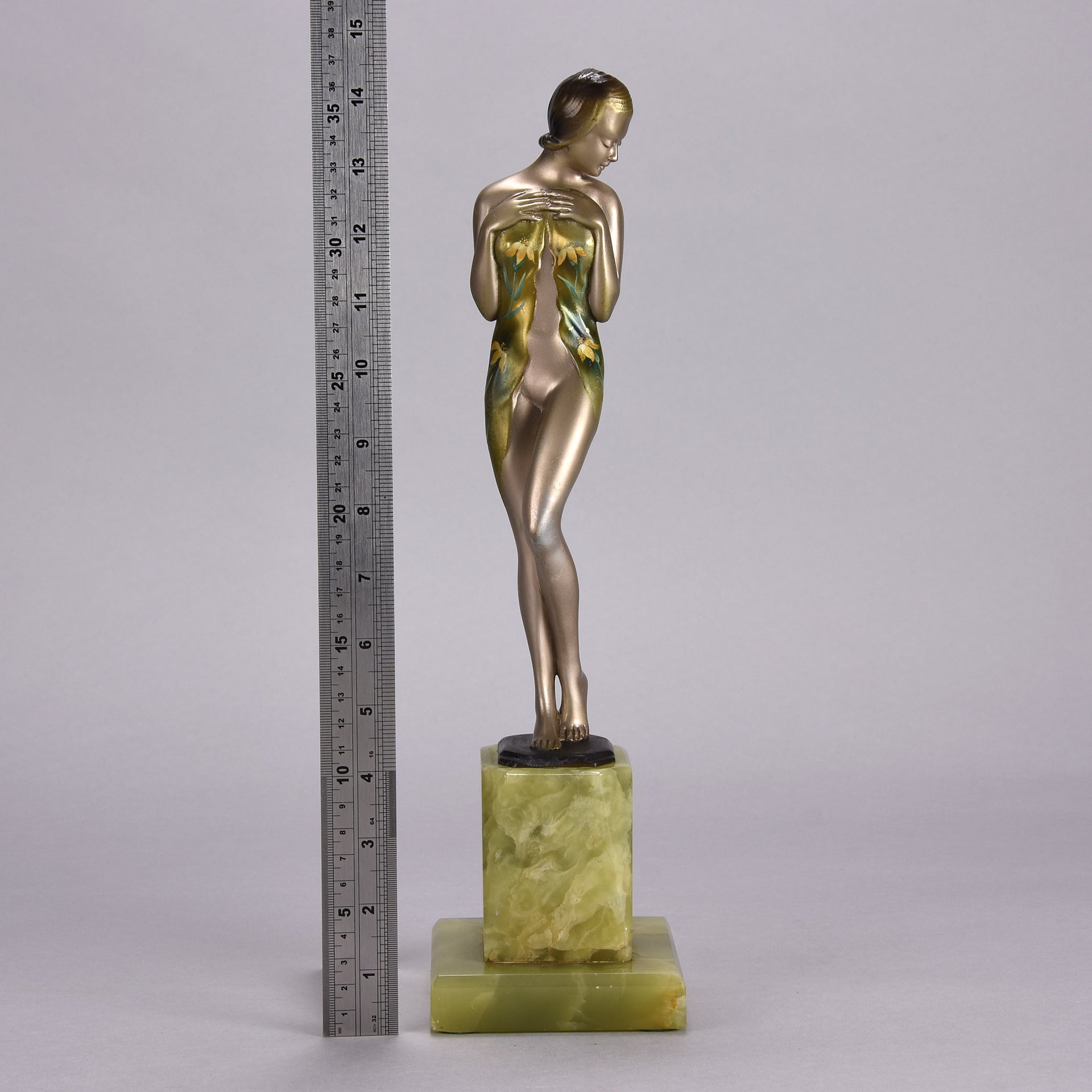Josef Lorenzl Coy Lady - Lorenzl Bronze - Hickmet Fine Arts