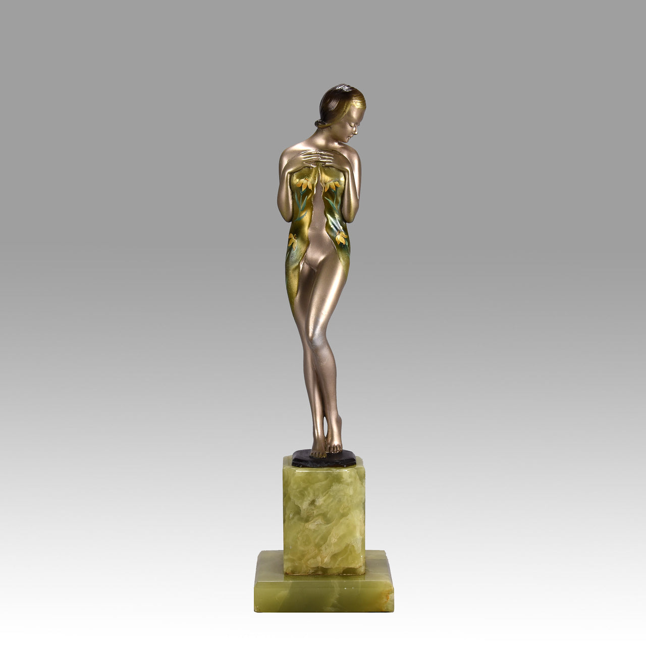 Josef Lorenzl Coy Lady - Lorenzl Bronze - Hickmet Fine Arts