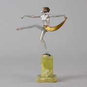 Scarf Dancer - Josef Lorenzl - Art Deco Figurines - Hickmet Fine Arts