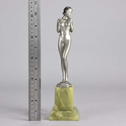 Adolph Shy Maiden Art Deco Bronze 