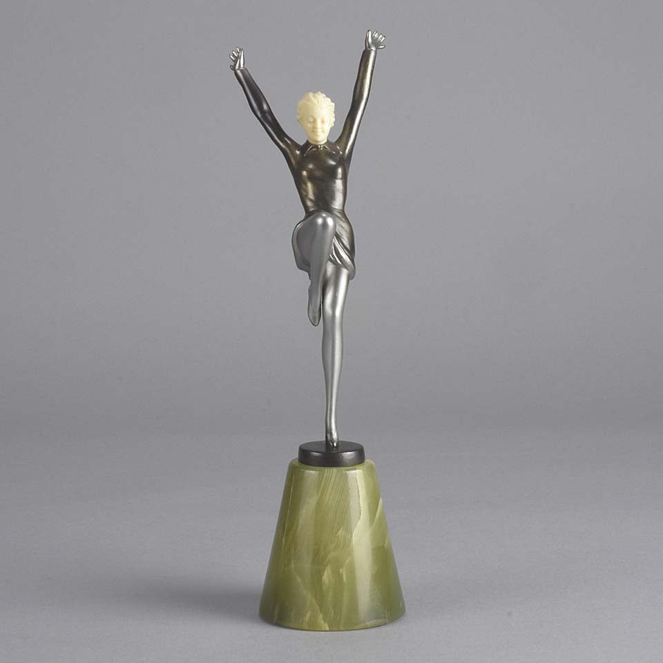 Lorenzl Arms Up Art Deco Figure