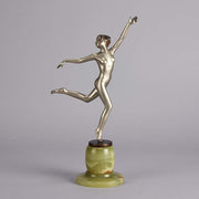 Art Deco Bronze By Josef Lorenzl Running Girl 