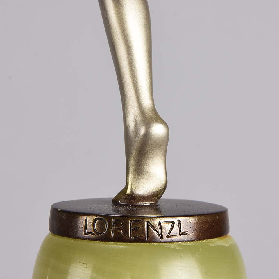 Art Deco Bronze By Josef Lorenzl Running Girl 