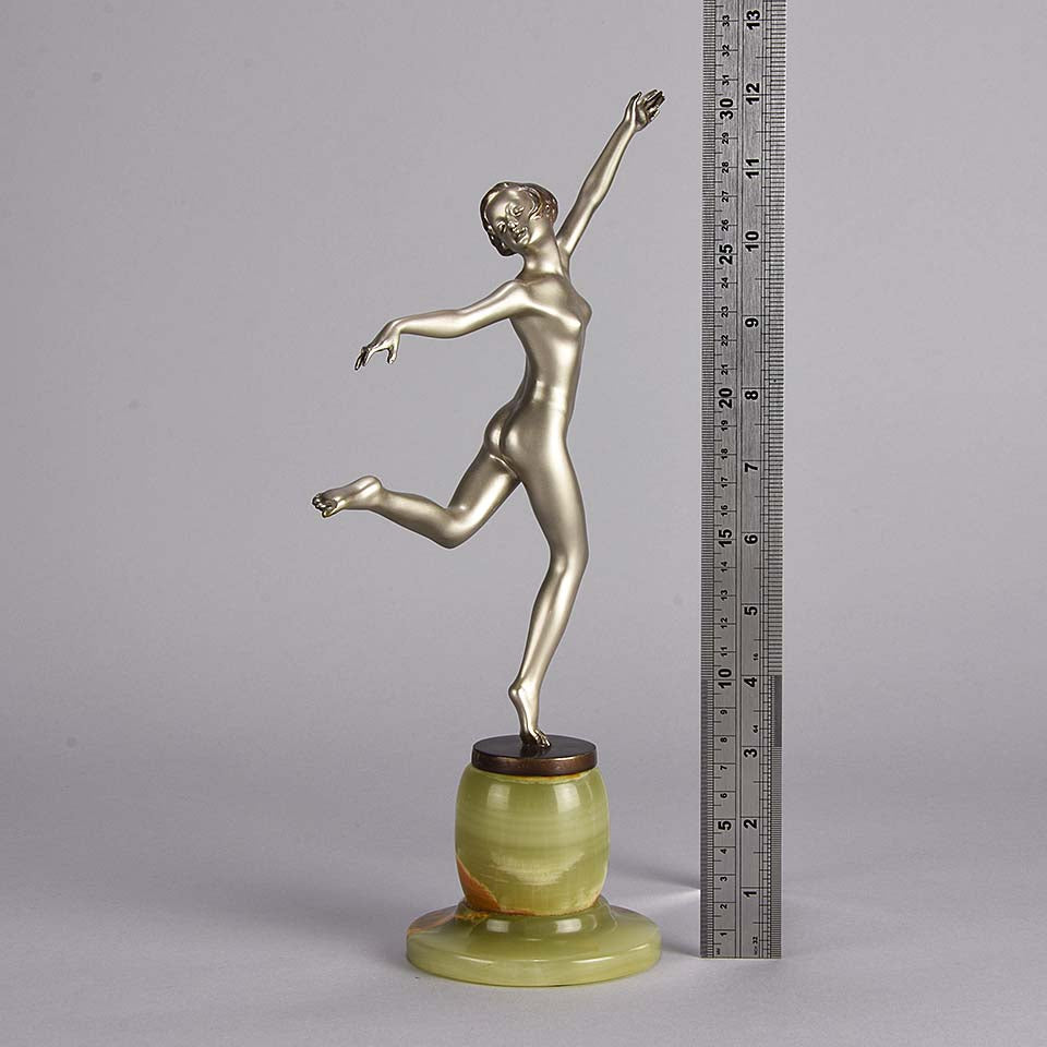 Art Deco Bronze By Josef Lorenzl Running Girl 