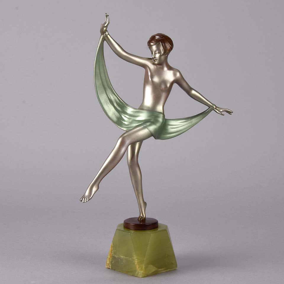 Lorenzl Scarf Dancer Art Deco Bronze