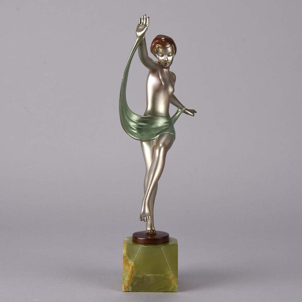 Lorenzl Scarf Dancer Art Deco Bronze