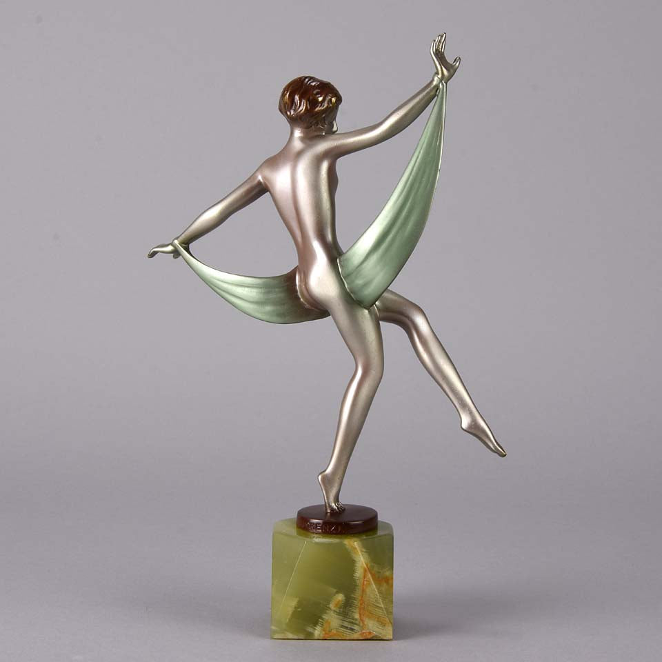Lorenzl Scarf Dancer Art Deco Bronze