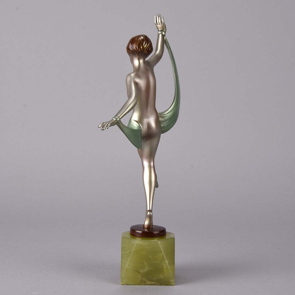 Lorenzl Scarf Dancer Art Deco Bronze