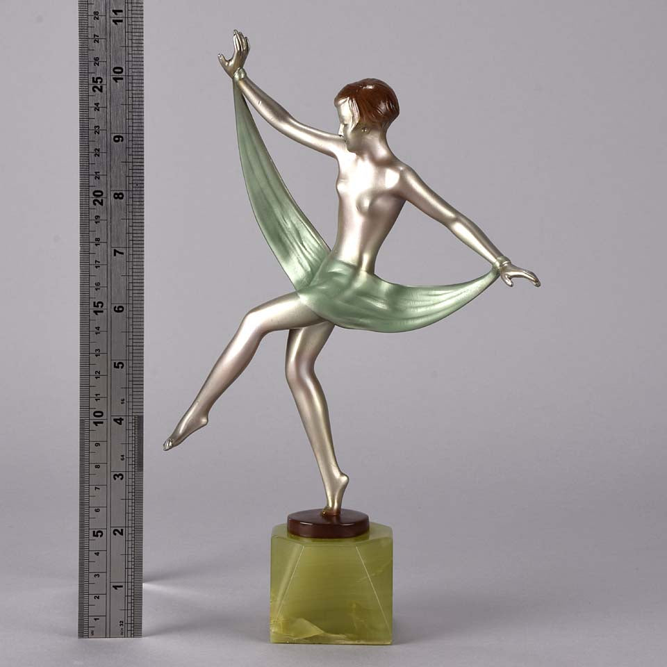 Lorenzl Scarf Dancer Art Deco Bronze