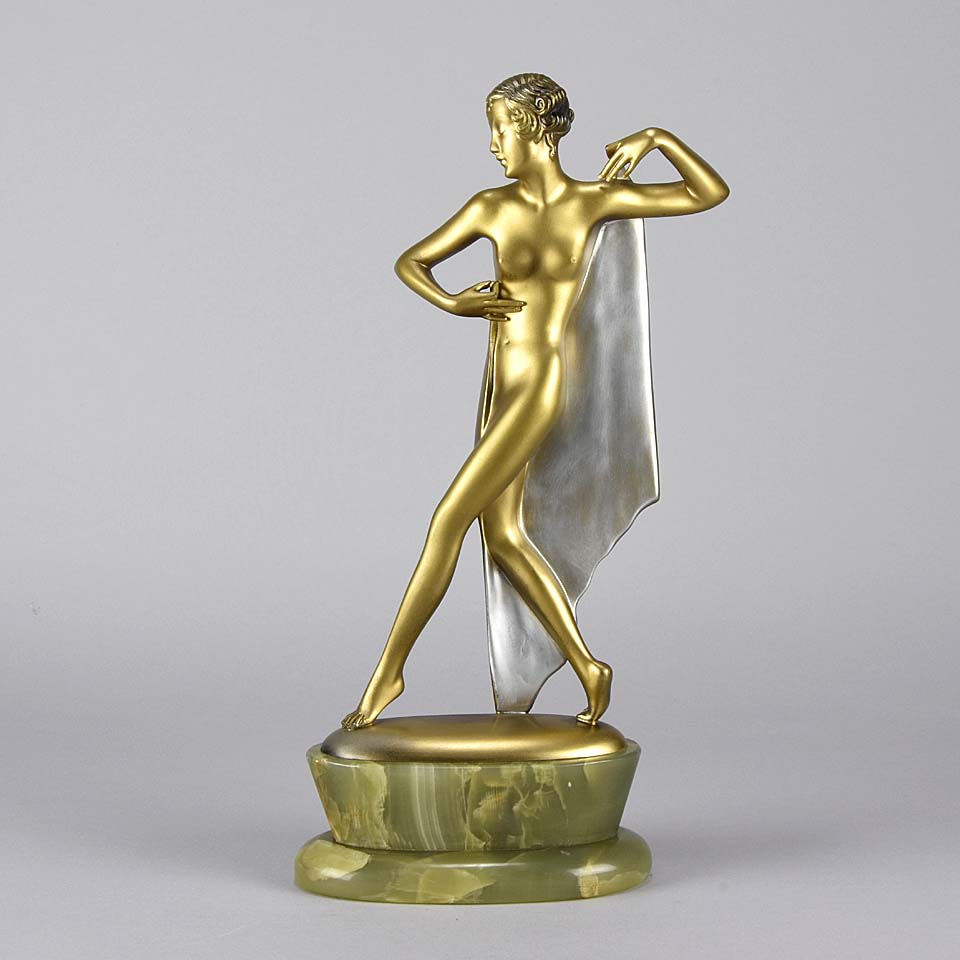 Lorenzl The Shawl Art Deco Bronze 