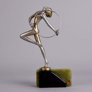 Josef Lorenzl Hoop Dancer Art Deco Bronze Figure