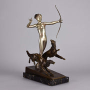 Lorenzl Diana The Huntress - Art Deco Bronze - Hickmet Fine Arts 