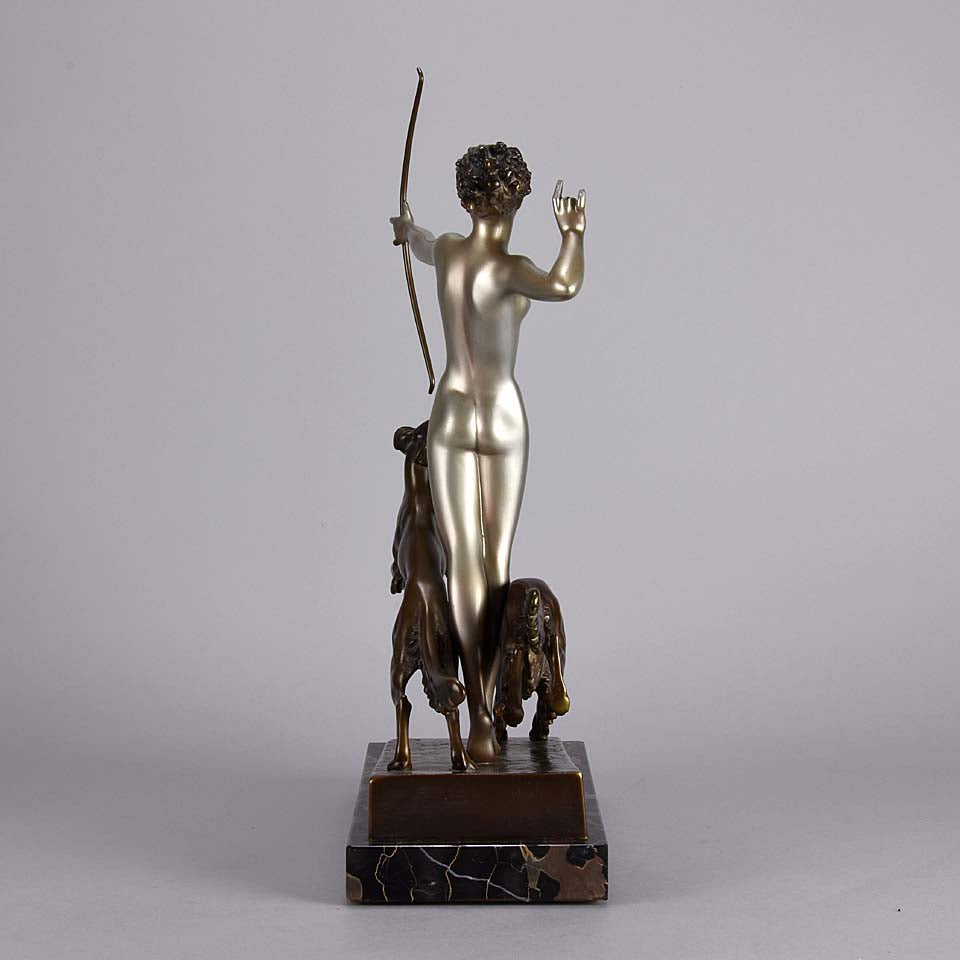 Lorenzl Diana The Huntress - Art Deco Bronze - Hickmet Fine Arts 
