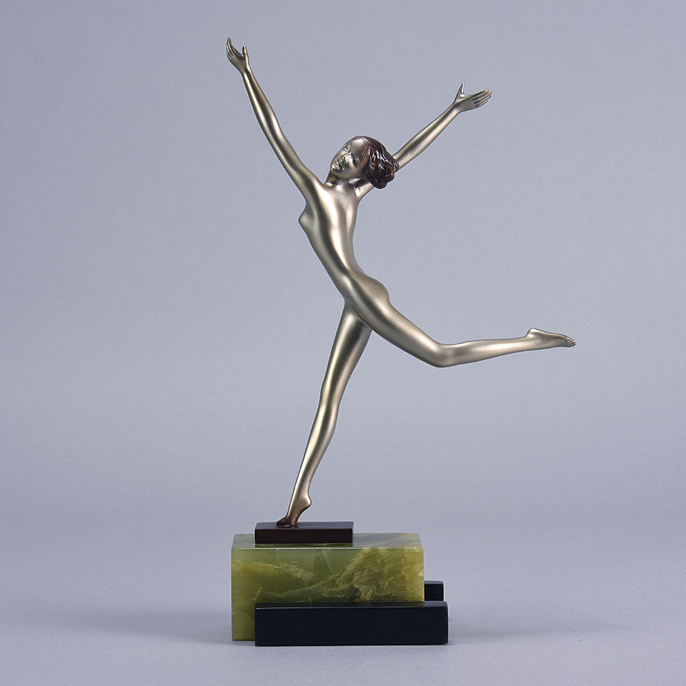 Lorenzl Bronze -  Freedom - Josef Lorenzl Art Deco Bronze - Hickmet Fine Arts