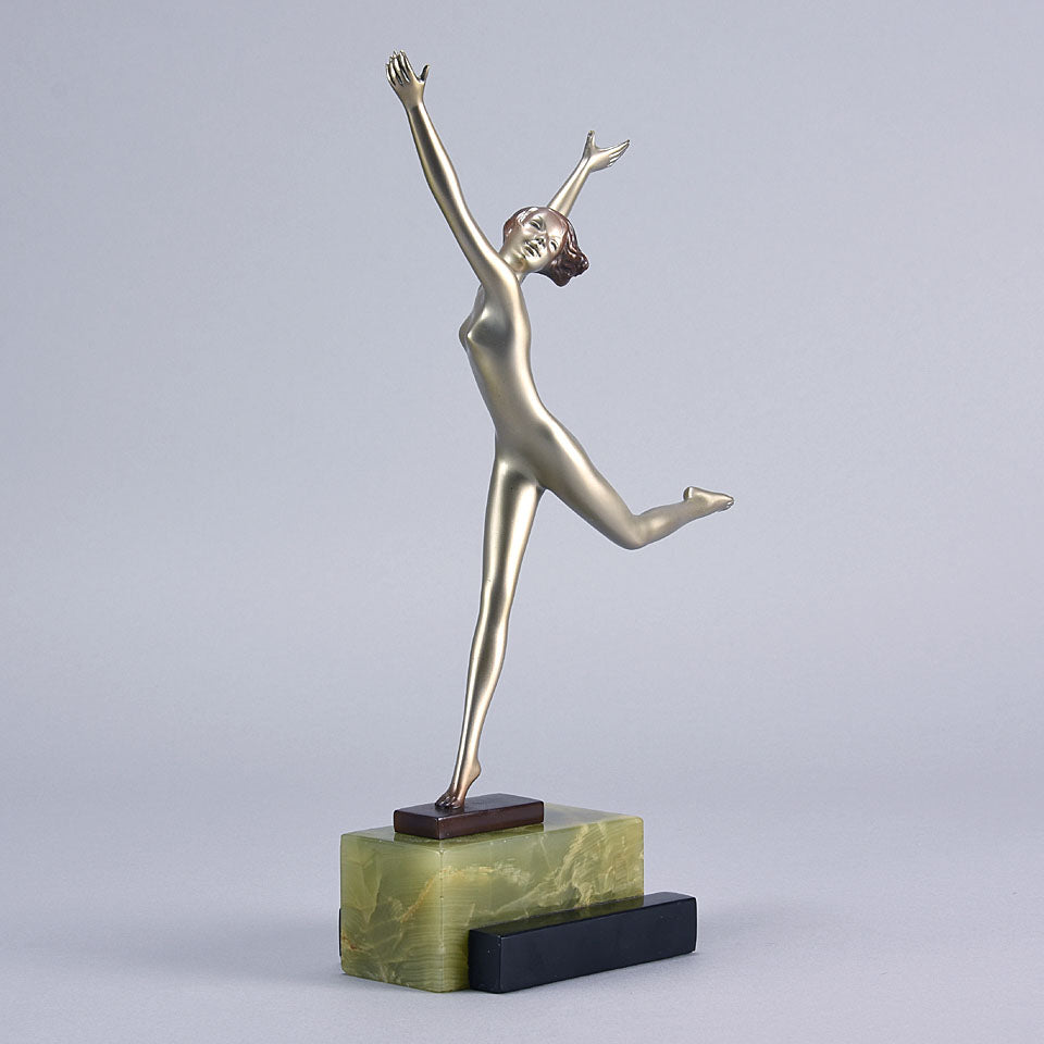 Lorenzl Bronze -  Freedom - Josef Lorenzl Art Deco Bronze - Hickmet Fine Arts