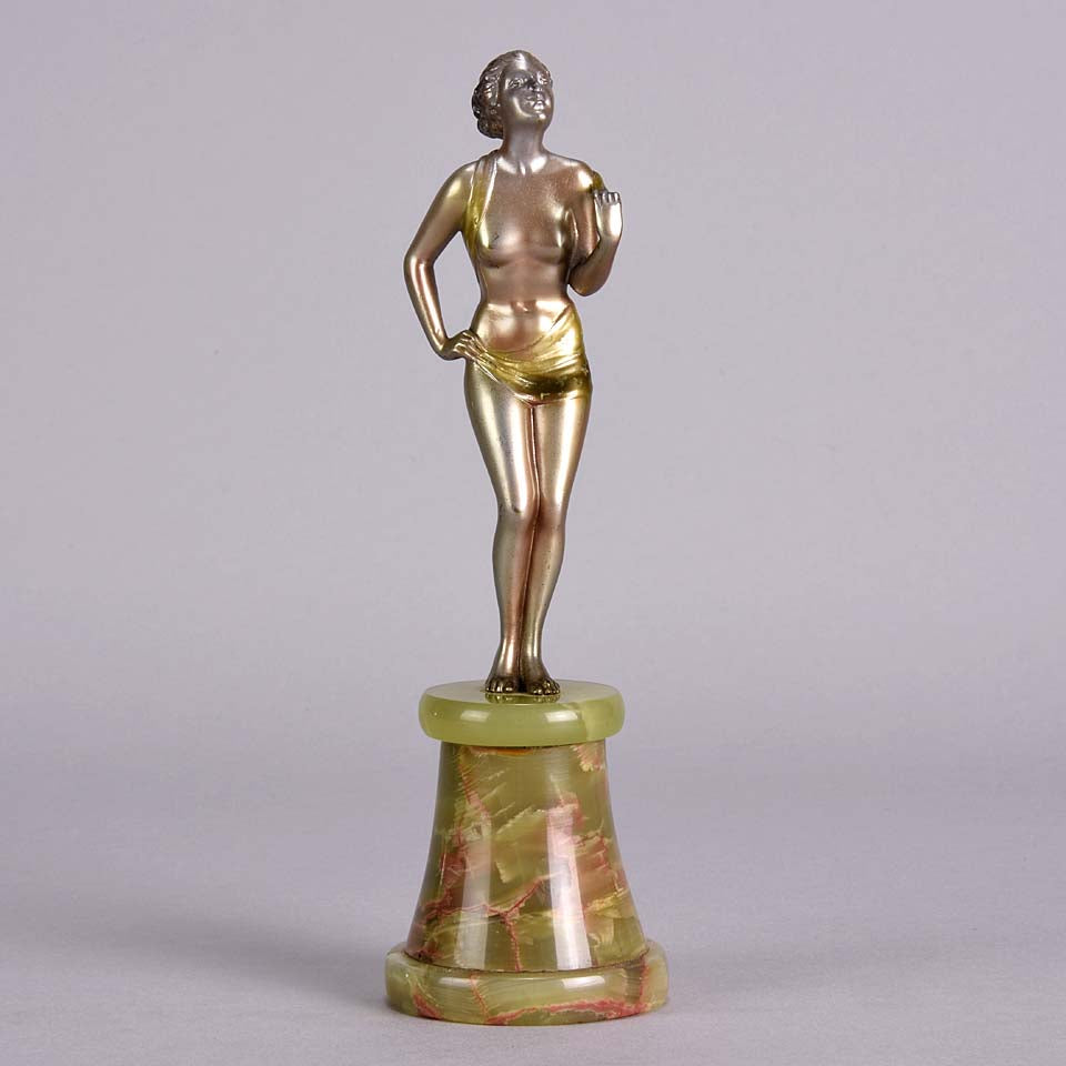 Art Deco Bronze Lorenzl Figure Hannah 