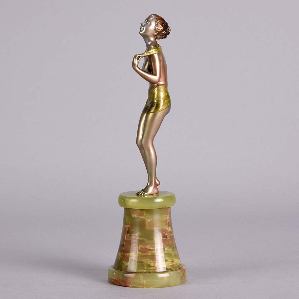 Art Deco Bronze Lorenzl Figure Hannah 