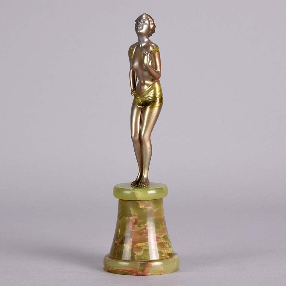 Art Deco Bronze Lorenzl Figure Hannah 