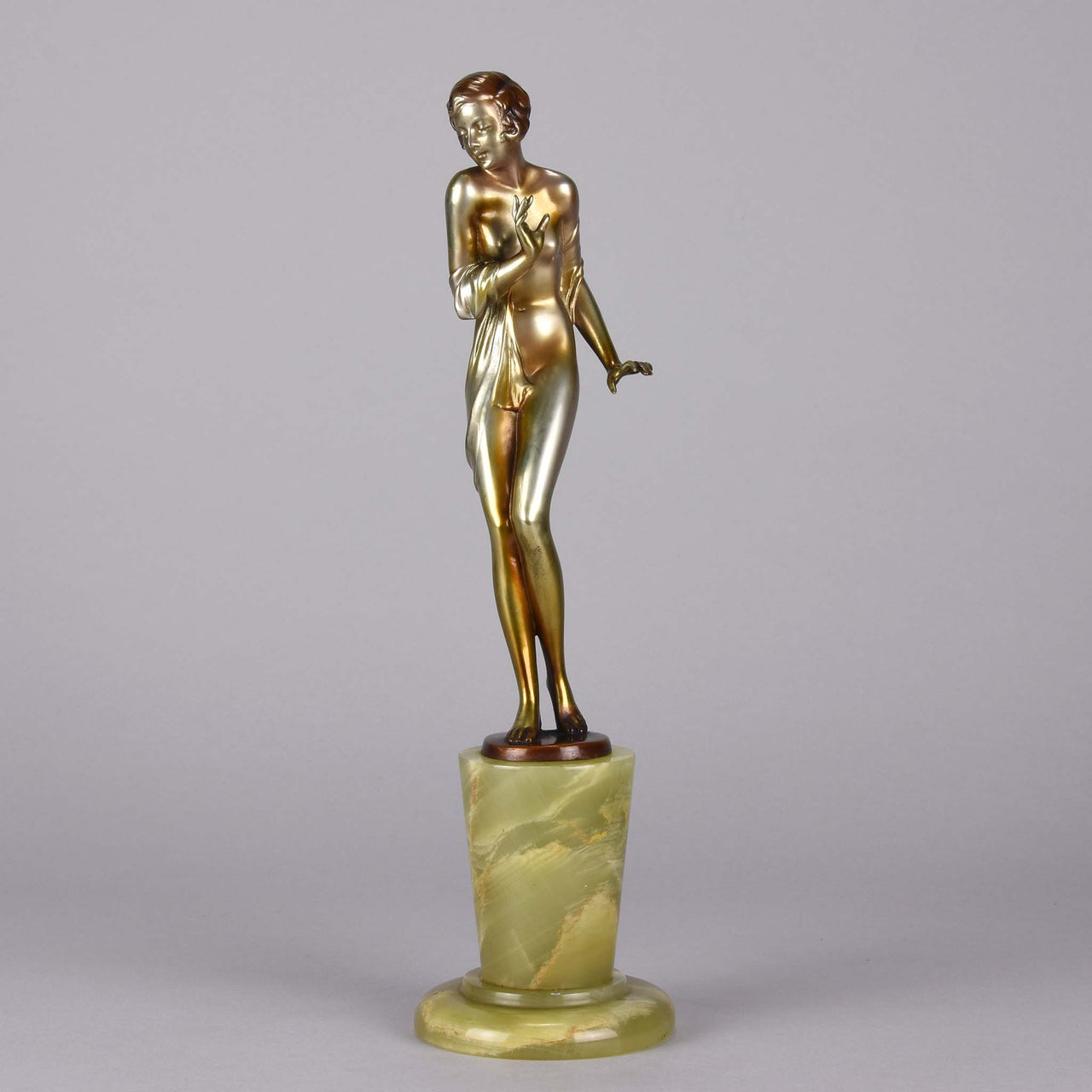 Josef Lorenzl Modesty - Art Deco Bronze - Hickmet Fine Arts