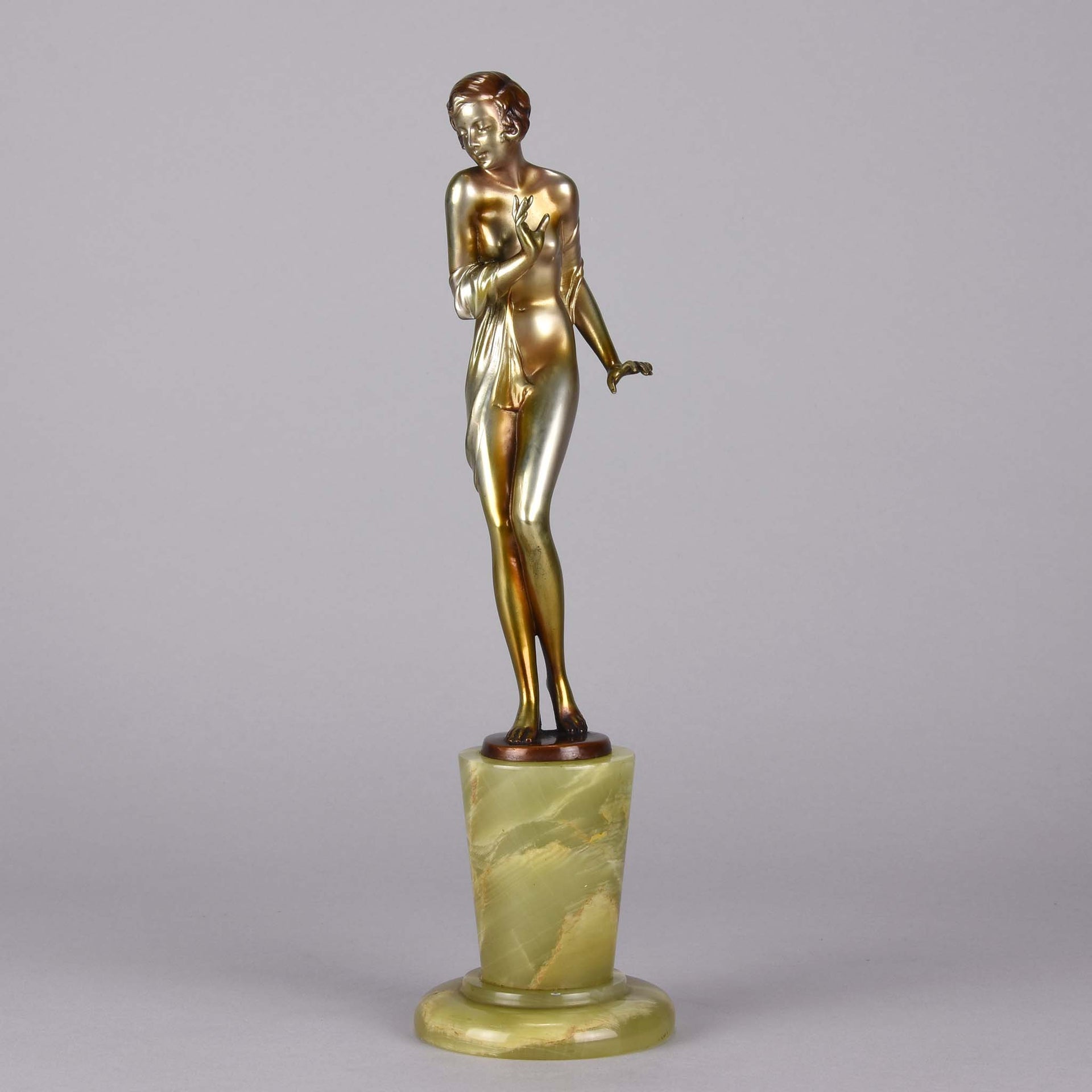 Josef Lorenzl Modesty - Art Deco Bronze - Hickmet Fine Arts