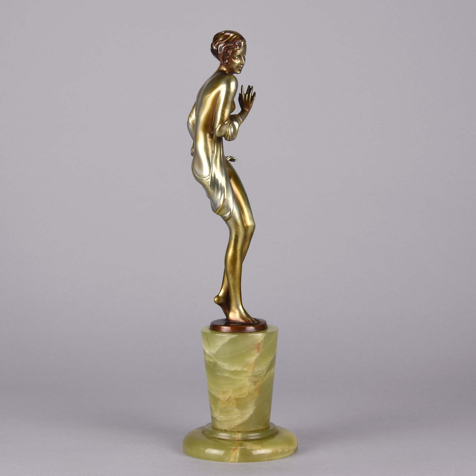 Josef Lorenzl Modesty - Art Deco Bronze - Hickmet Fine Arts
