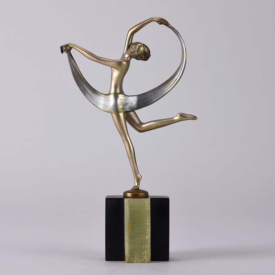 Lorenzl Scarf Dancer - Art Deco Bronze - Hickmet Fine Arts