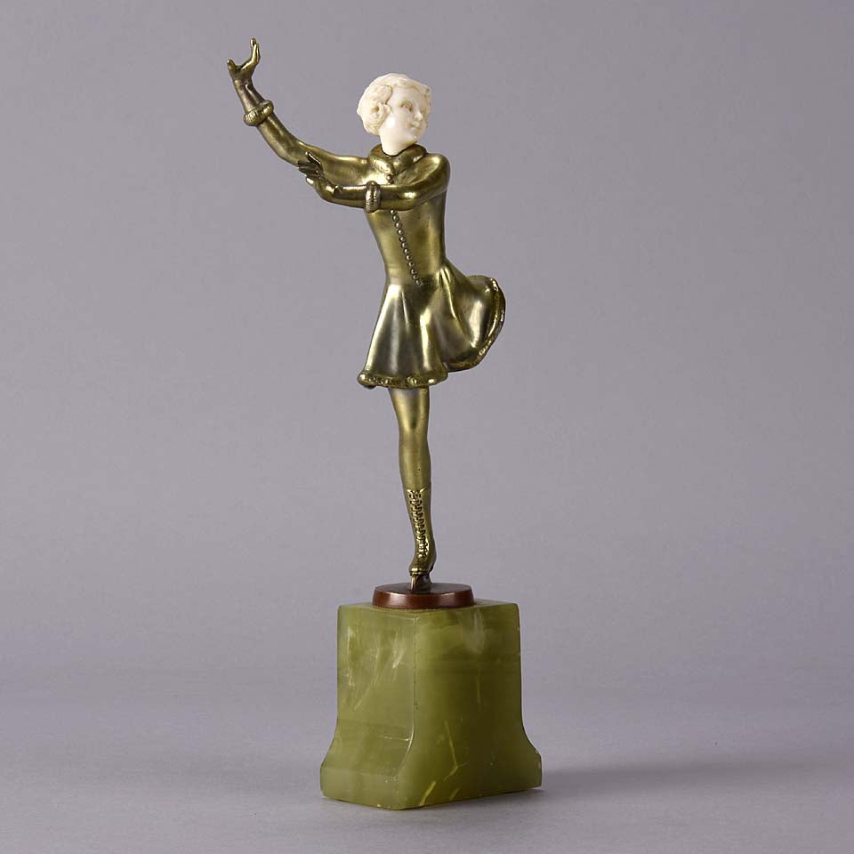 Art Deco Figure "Skater" by Josef Lorenzl