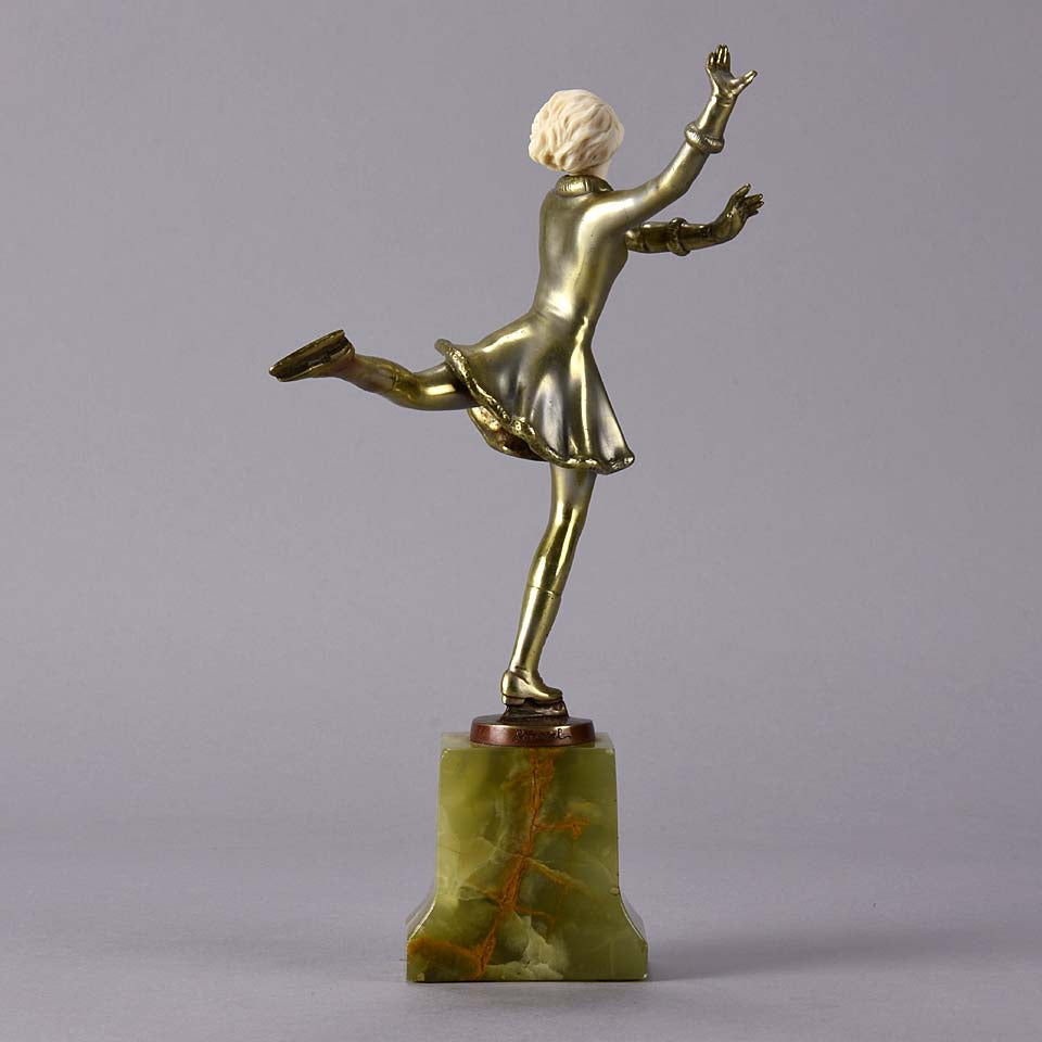 Art Deco Figure "Skater" by Josef Lorenzl