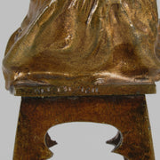 Juan Clara Bronze - Girl Putting On Shoe - Hickmet Fine Arts 