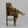 Juan Clara Bronze - Girl on Chair - Hickmet Fine Arts 