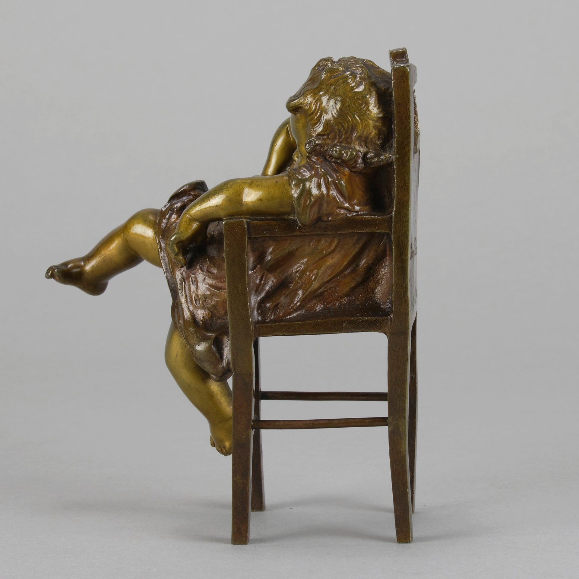 Juan Clara Bronze - Girl on Chair - Hickmet Fine Arts 