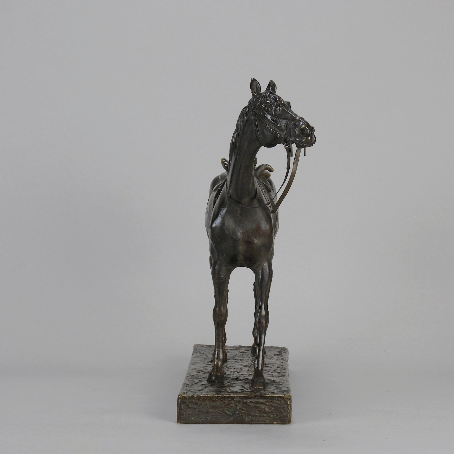 Jules Moigniez Bronze - Saddled Horse - Hickmet Fine Arts