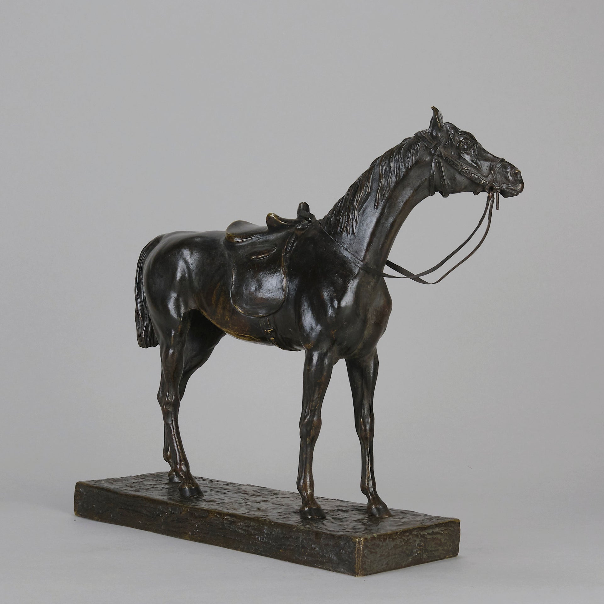 Jules Moigniez Bronze - Saddled Horse - Hickmet Fine Arts