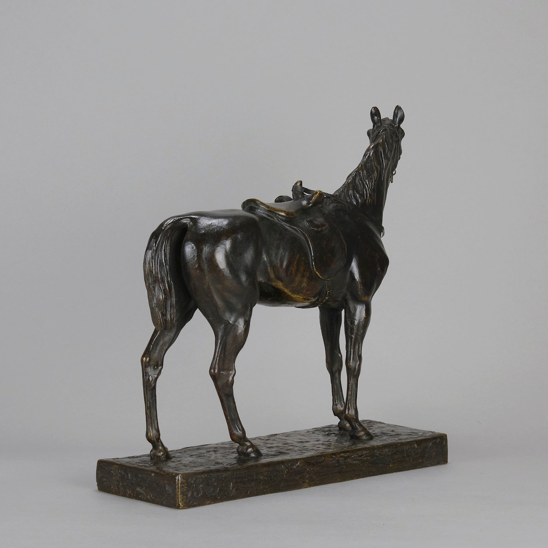 Jules Moigniez Bronze - Saddled Horse - Hickmet Fine Arts