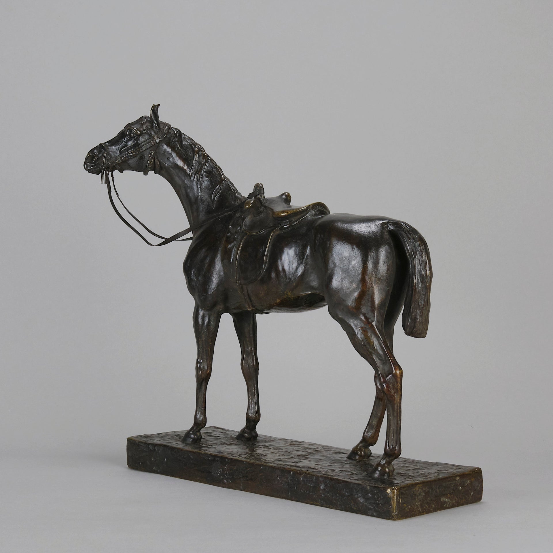 Jules Moigniez Bronze - Saddled Horse - Hickmet Fine Arts