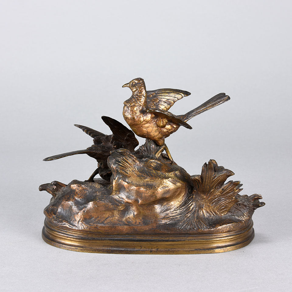Moigniez Bronze - Bronze Bird Family - Hickmet Fine Arts 